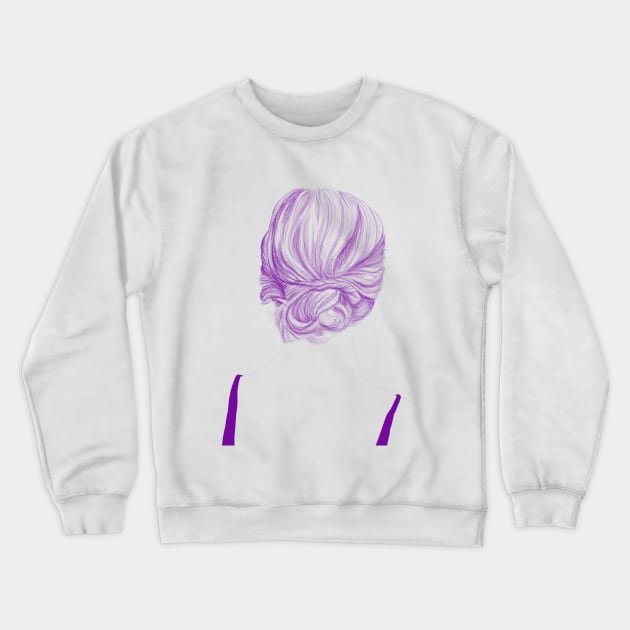 Purple Hair Crewneck Sweatshirt by njikshik